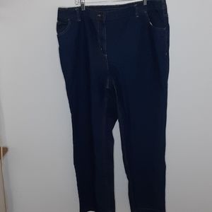 NWOT Women Within Blue Jeans 20W Button Fly
